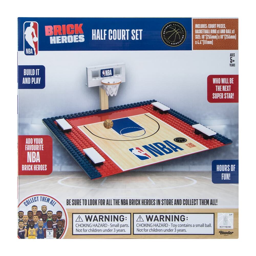 🔥NBA Brick Heroes Players Series Half Court Building Blocks Basketball Court🔥